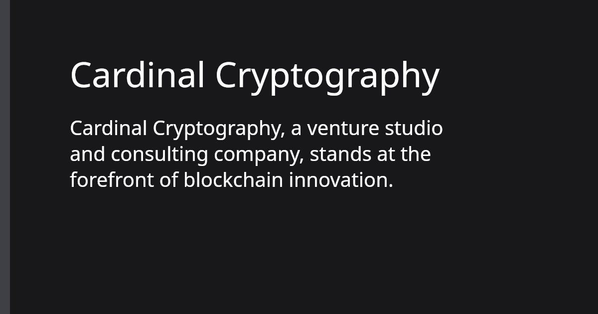 Cardinal Cryptography | Polkadot Ecosystem