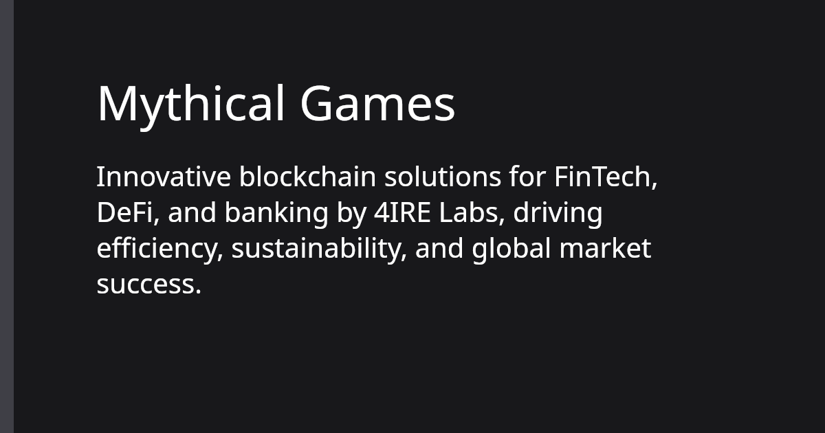 Mythical Games | Polkadot Ecosystem
