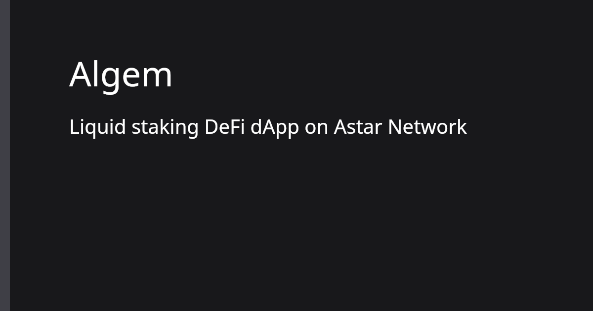 Algem Algem | Polkadot Ecosystem