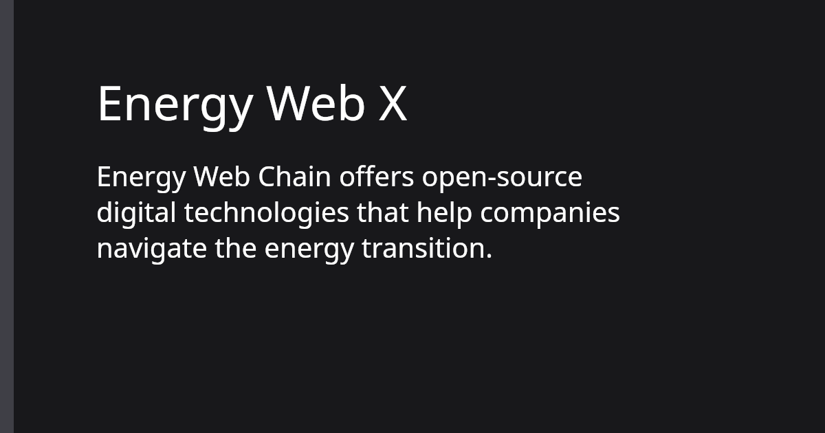 Energy Web X | Polkadot Ecosystem