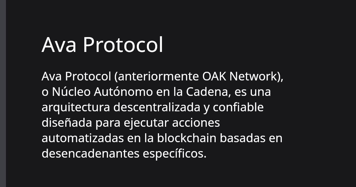 Ava Protocol | Polkadot Ecosystem